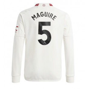 Lacne Muži Futbalové dres Manchester United Harry Maguire #5 2023-24 Dlhy Rukáv - Tretina